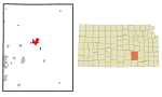 Butler County Kansas Incorporated and Unincorporated areas El Dorado Highlighted